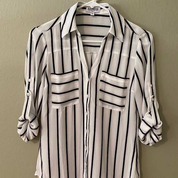 Express Tops - Express Slim Fit Portifino Button Down Shirt XS